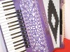 Borsini K9 purple decorated 4 voice double cassotto with new MIDI and microphones